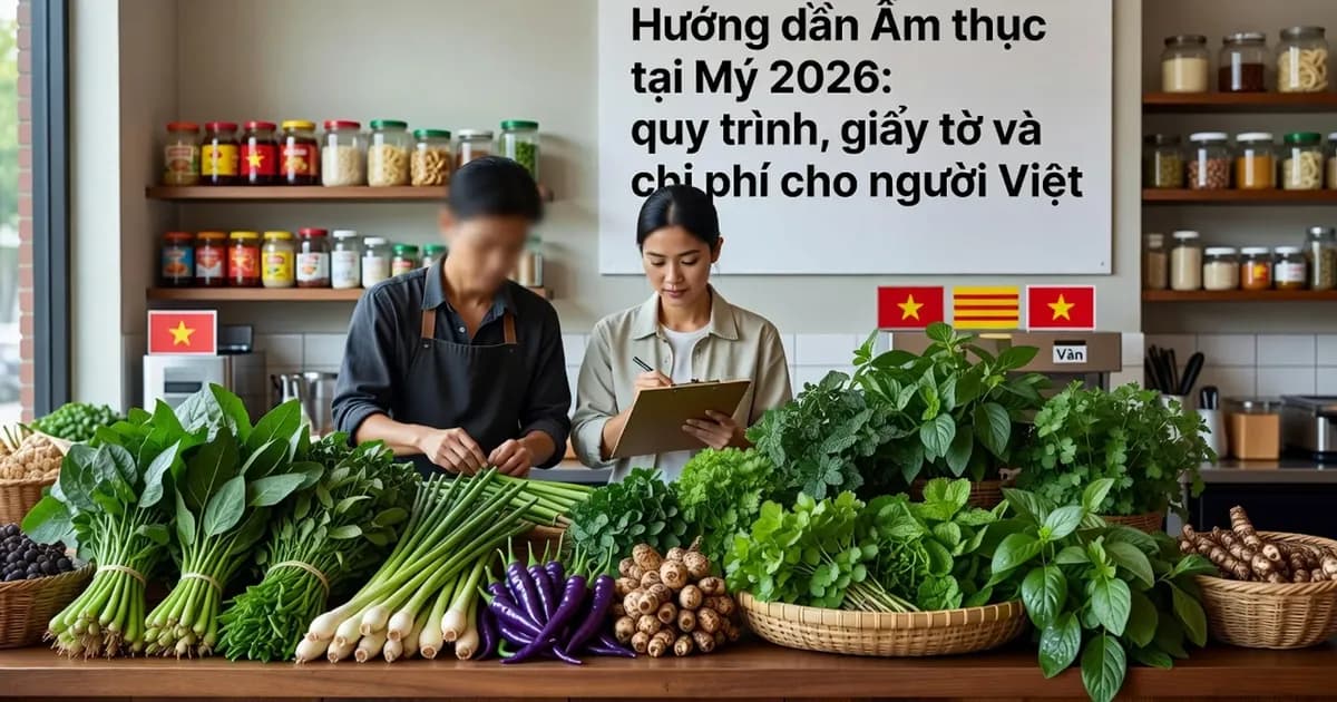 Hướng dẫn Ẩm thực tại Mỹ 2026: quy trình, giấy tờ và chi phí cho người Việt