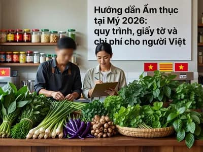 Hướng dẫn Ẩm thực tại Mỹ 2026: quy trình, giấy tờ và chi phí cho người Việt