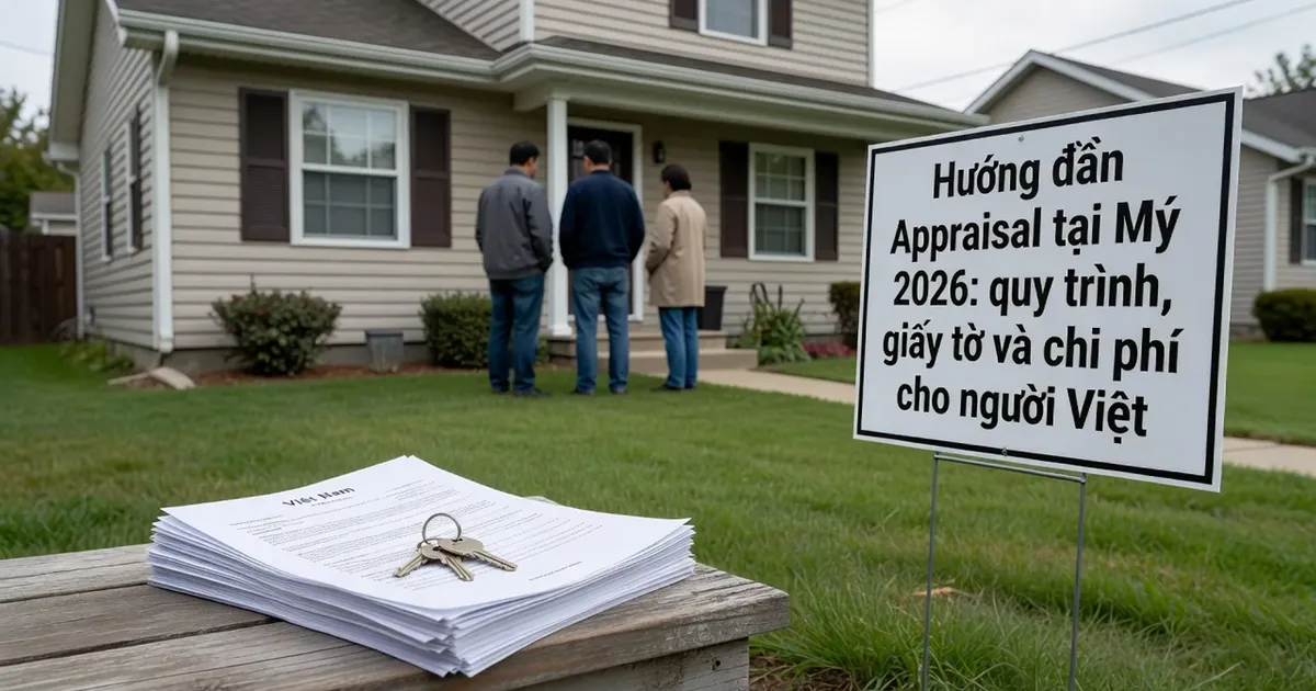 Hướng dẫn Appraisal (thẩm định giá nhà) tại Mỹ 2026: quy trình, giấy tờ và chi phí