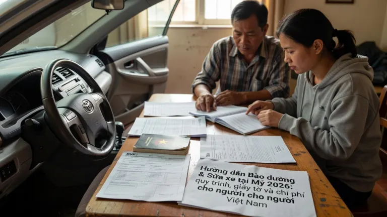 Hướng dẫn Bảo dưỡng & Sửa xe tại Mỹ 2026: quy trình, chi phí cho người Việt