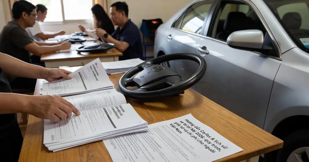 Hướng dẫn Carfax & lịch sử xe tại Mỹ 2026: quy trình, giấy tờ và chi phí cho người Việt