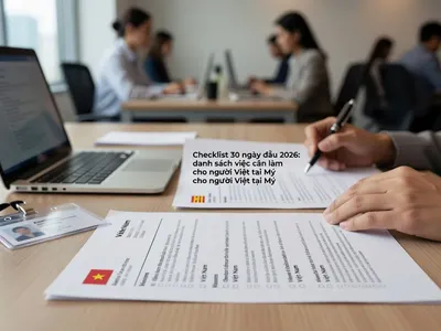 Checklist 30 ngày đầu tại Mỹ 2026: danh sách việc cần làm cho người Việt