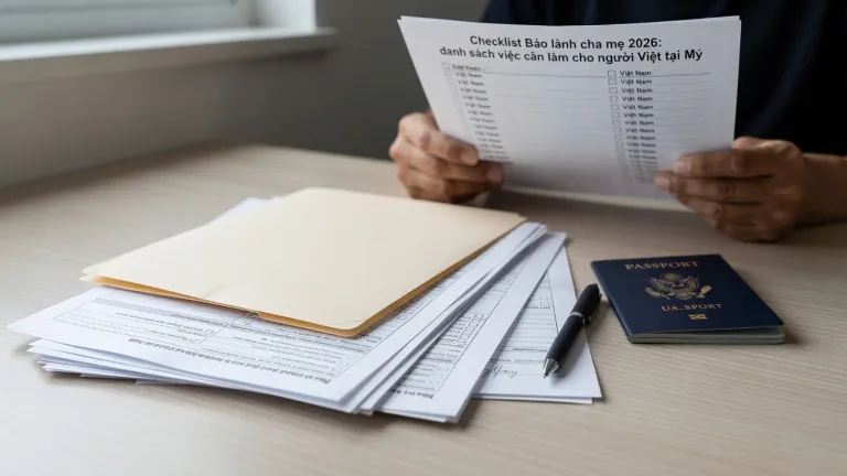 Checklist Bảo lãnh cha mẹ 2026: danh sách việc cần làm cho người Việt tại Mỹ