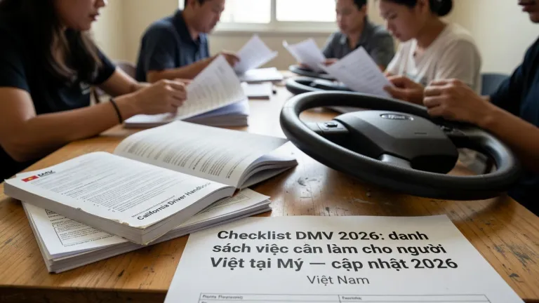 Checklist DMV 2026: việc cần làm cho người Việt tại Mỹ