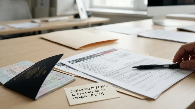 Checklist Visa du lịch B1/B2 2026: danh sách việc cần làm cho người Việt tại Mỹ