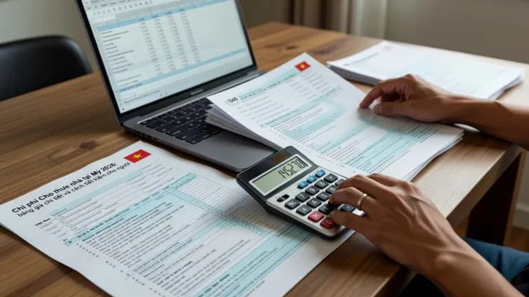 Chi phí thuê nhà ở Mỹ 2026: bảng giá tham khảo và cách tiết kiệm