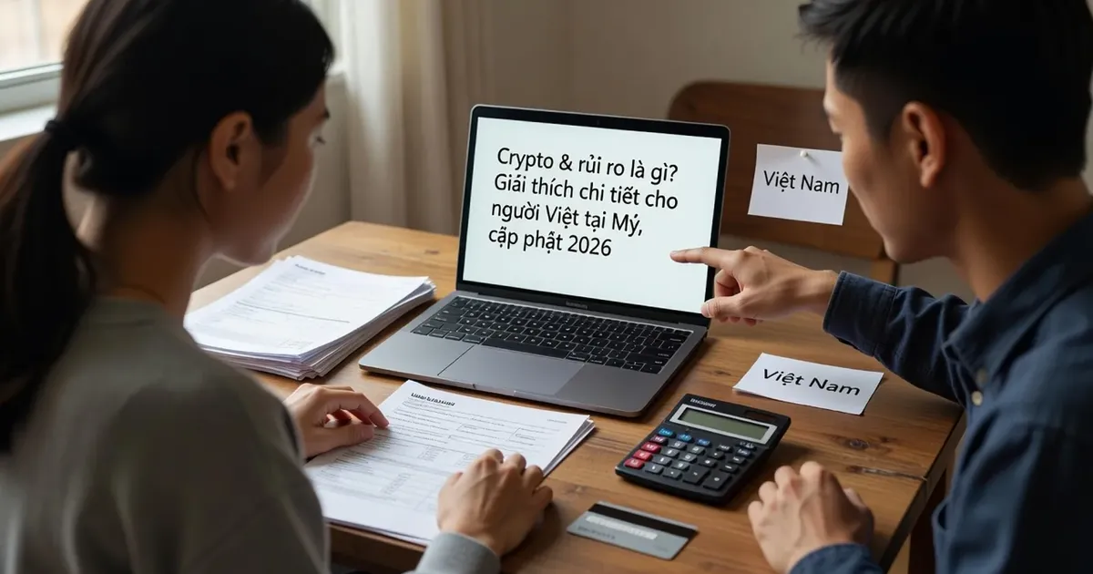 Crypto & rủi ro là gì? Giải thích chi tiết cho người Việt tại Mỹ, cập nhật 2026