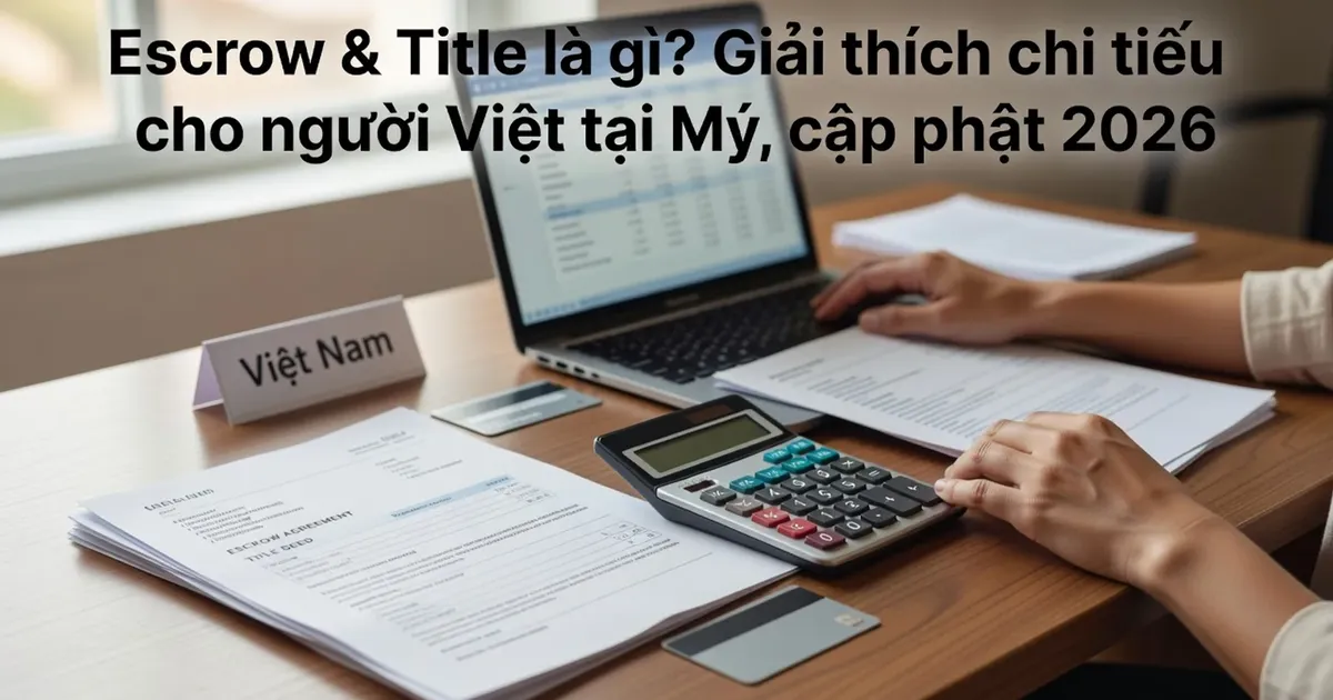 Escrow & Title là gì? Giải thích chi tiết cho người Việt tại Mỹ, cập nhật 2026