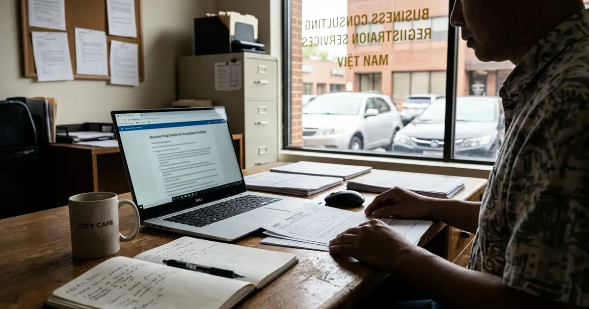 Hướng dẫn Mở LLC / Corporation tại Mỹ 2026: quy trình, giấy tờ và chi phí cho người Việt
