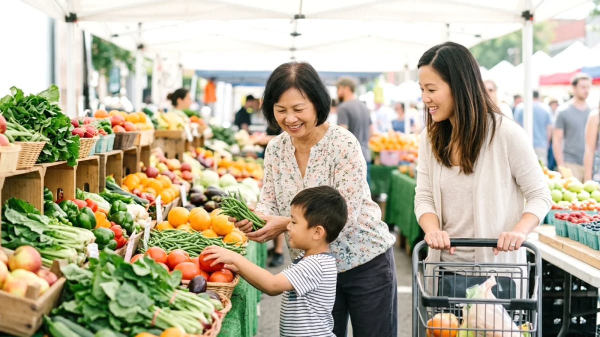 Mua sắm tại các chợ nông sản (Farmers Market) ở Mỹ
