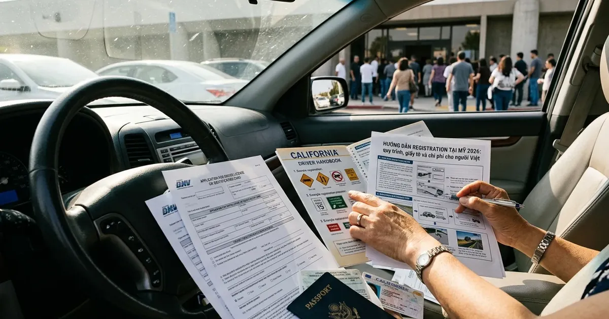 Hướng dẫn đăng ký xe (Registration) tại Mỹ 2026: quy trình, giấy tờ và chi phí