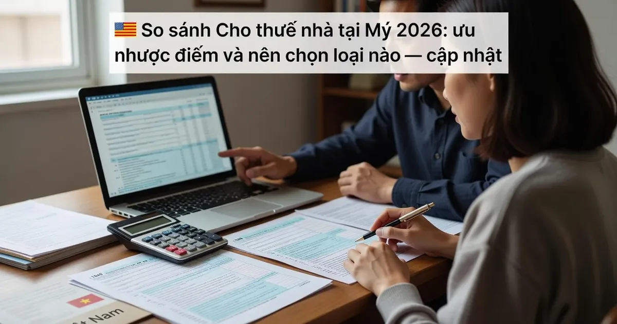 So sánh các loại nhà thuê tại Mỹ 2026: nên chọn loại nào?