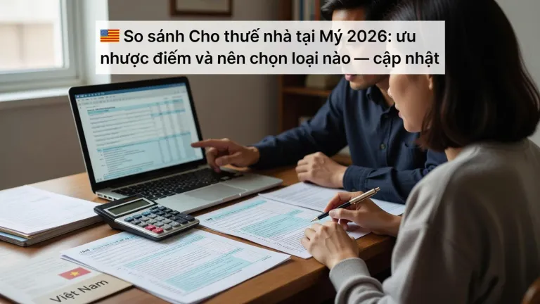 So sánh các loại nhà thuê tại Mỹ 2026: nên chọn loại nào?