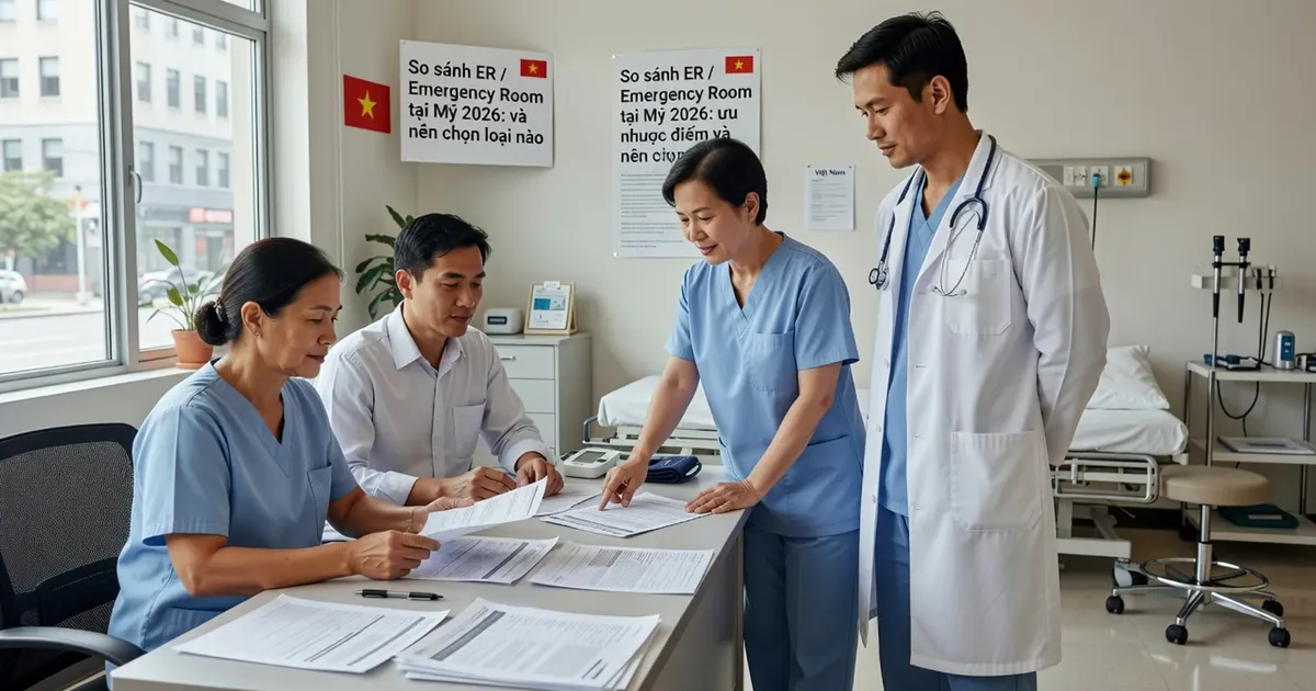 So sánh ER / Emergency Room tại Mỹ 2026: ưu nhược điểm và nên chọn loại nào