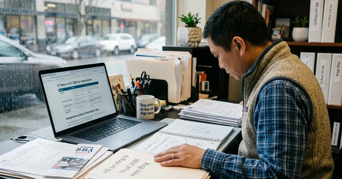 So sánh Mở LLC / Corporation tại Mỹ 2026: ưu nhược điểm và nên chọn loại nào