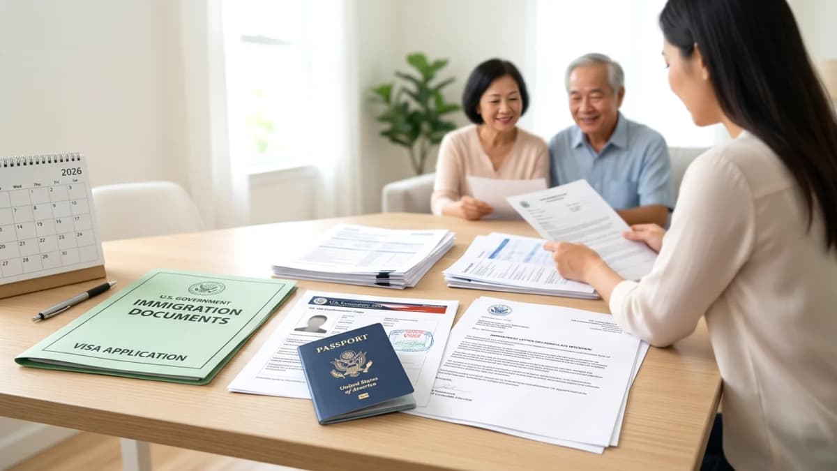 Visa B1/B2 thăm thân Mỹ 2026: đưa cha mẹ sang chơi — hồ sơ, phỏng vấn, mẹo đậu