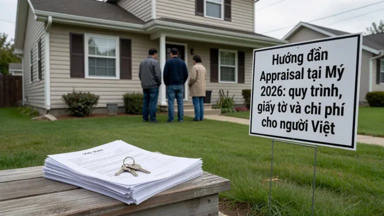 Hướng dẫn Appraisal (thẩm định giá nhà) tại Mỹ 2026: quy trình, giấy tờ và chi phí