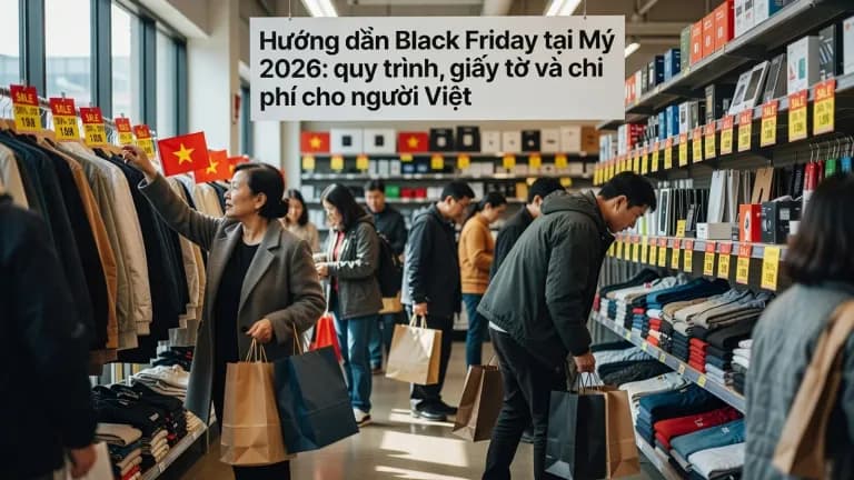 Hướng dẫn Black Friday tại Mỹ 2026: quy trình, giấy tờ và chi phí cho người Việt
