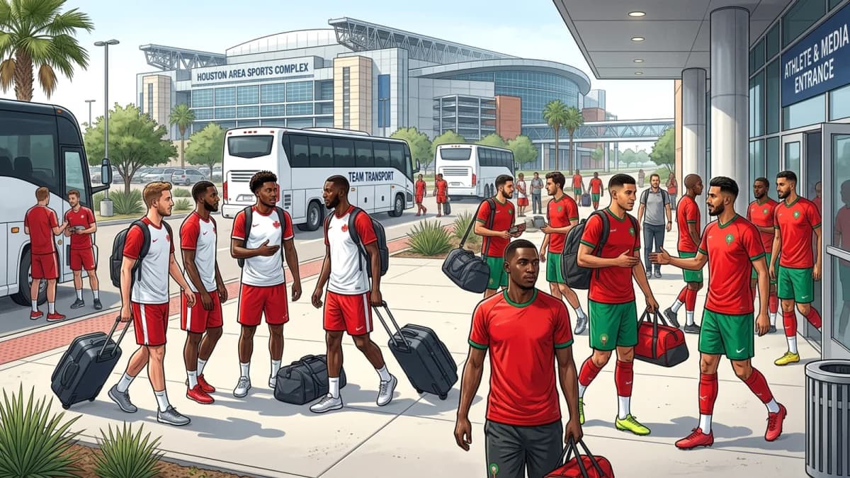 Canada và Morocco đổ bộ Houston, sẵn sàng tranh tài vòng 16 đội World Cup