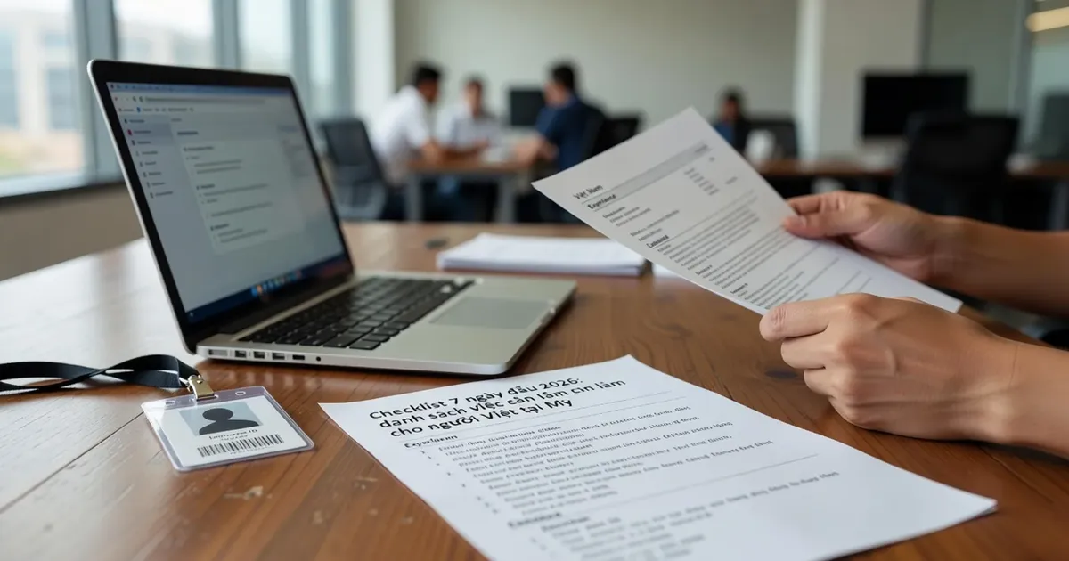 Checklist 7 ngày đầu tại Mỹ 2026: danh sách việc cần làm cho người Việt