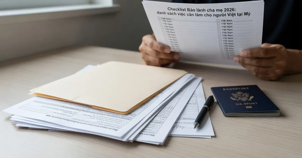 Checklist Bảo lãnh cha mẹ 2026: danh sách việc cần làm cho người Việt tại Mỹ