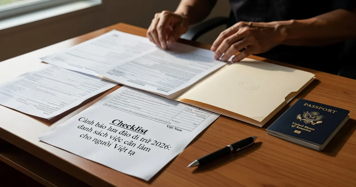 Checklist cảnh báo lừa đảo di trú 2026: danh sách việc cần làm cho người Việt tại Mỹ