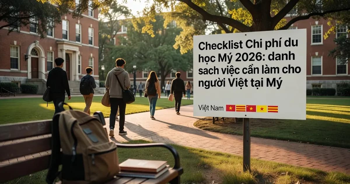Checklist Chi phí du học Mỹ 2026: danh sách việc cần làm cho người Việt tại Mỹ