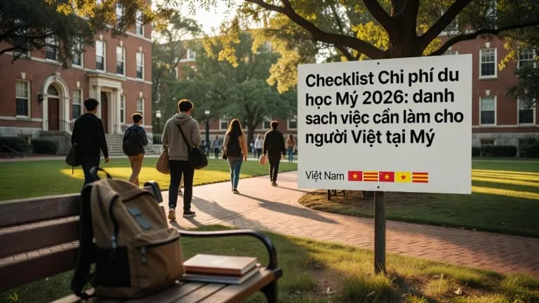 Checklist Chi phí du học Mỹ 2026: danh sách việc cần làm cho người Việt tại Mỹ