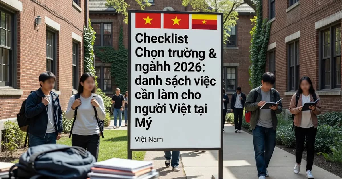 Checklist chọn trường và ngành tại Mỹ 2026: các việc cần làm