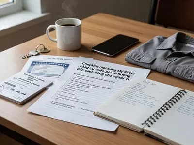 Checklist mới sang Mỹ 2026: công cụ miễn phí và hướng dẫn cách dùng cho người Việt