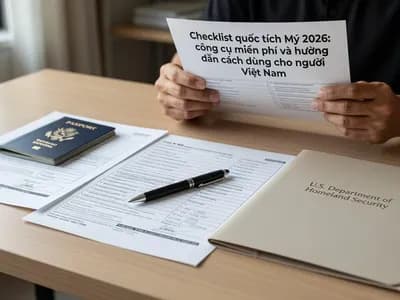 Checklist quốc tịch Mỹ 2026: công cụ miễn phí và hướng dẫn cách dùng cho người Việt
