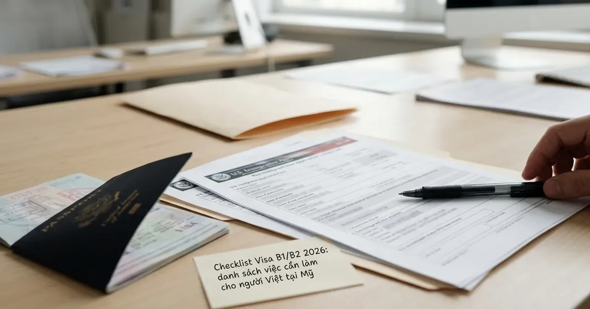 Checklist Visa du lịch B1/B2 2026: danh sách việc cần làm cho người Việt tại Mỹ