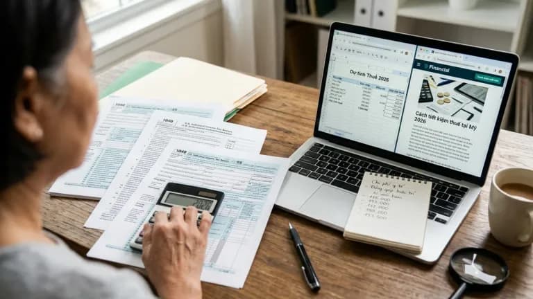 Chi phí Thuế thu nhập & IRS tại Mỹ 2026: bảng giá và cách tiết kiệm