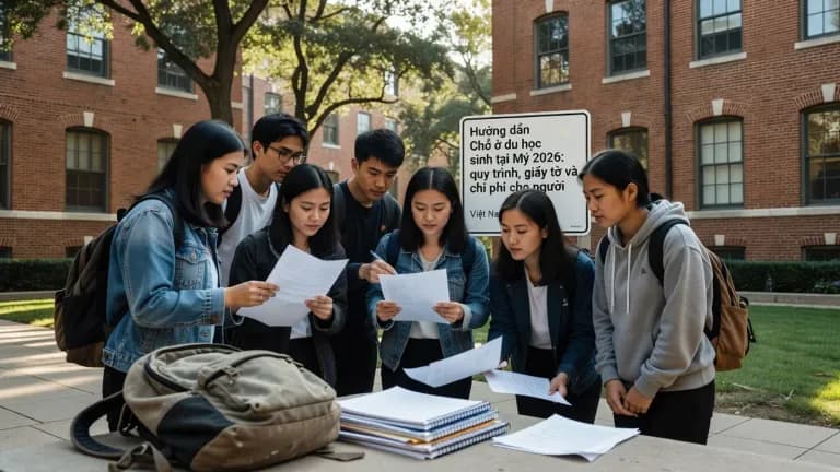 Chỗ ở du học sinh tại Mỹ 2026: hướng dẫn từng bước cho người Việt