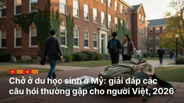 Chỗ ở du học sinh ở Mỹ: giải đáp thắc mắc thường gặp 2026