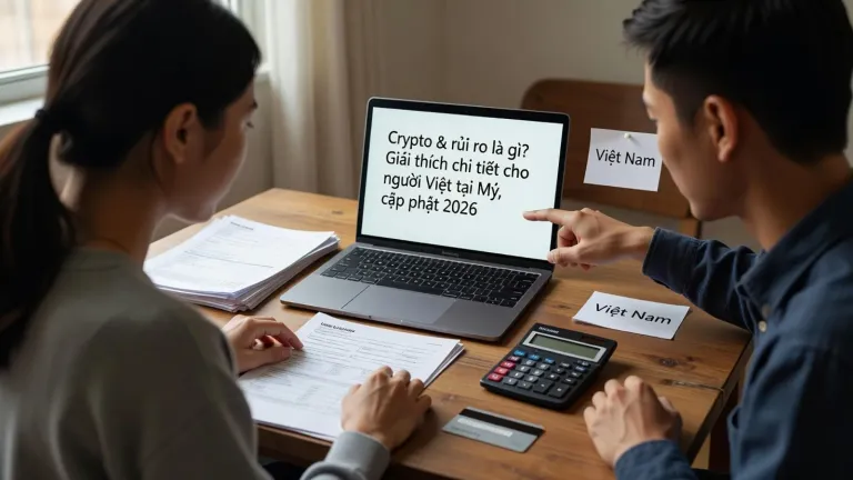 Crypto & rủi ro là gì? Giải thích chi tiết cho người Việt tại Mỹ, cập nhật 2026