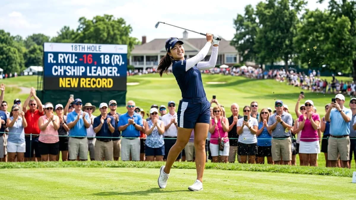 Golfer Haeran Ryu phá kỷ lục giải Major LPGA, dẫn đầu Evian Championship