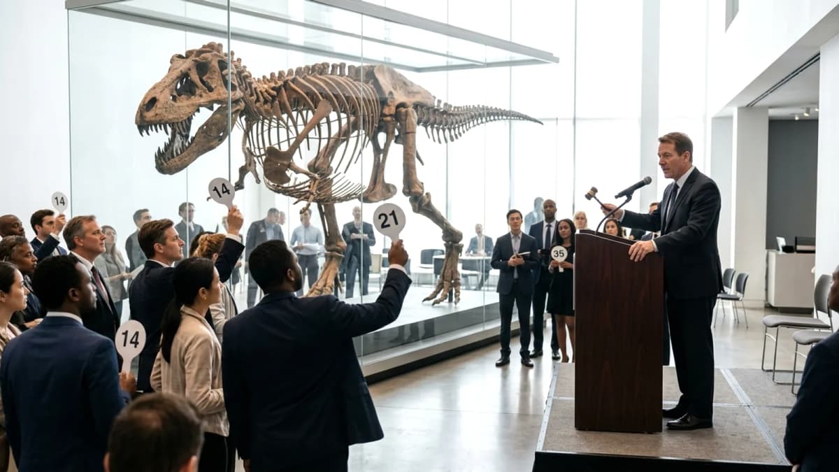 Hóa thạch T. rex "Gus" được đấu giá hàng chục triệu đô la tại New York
