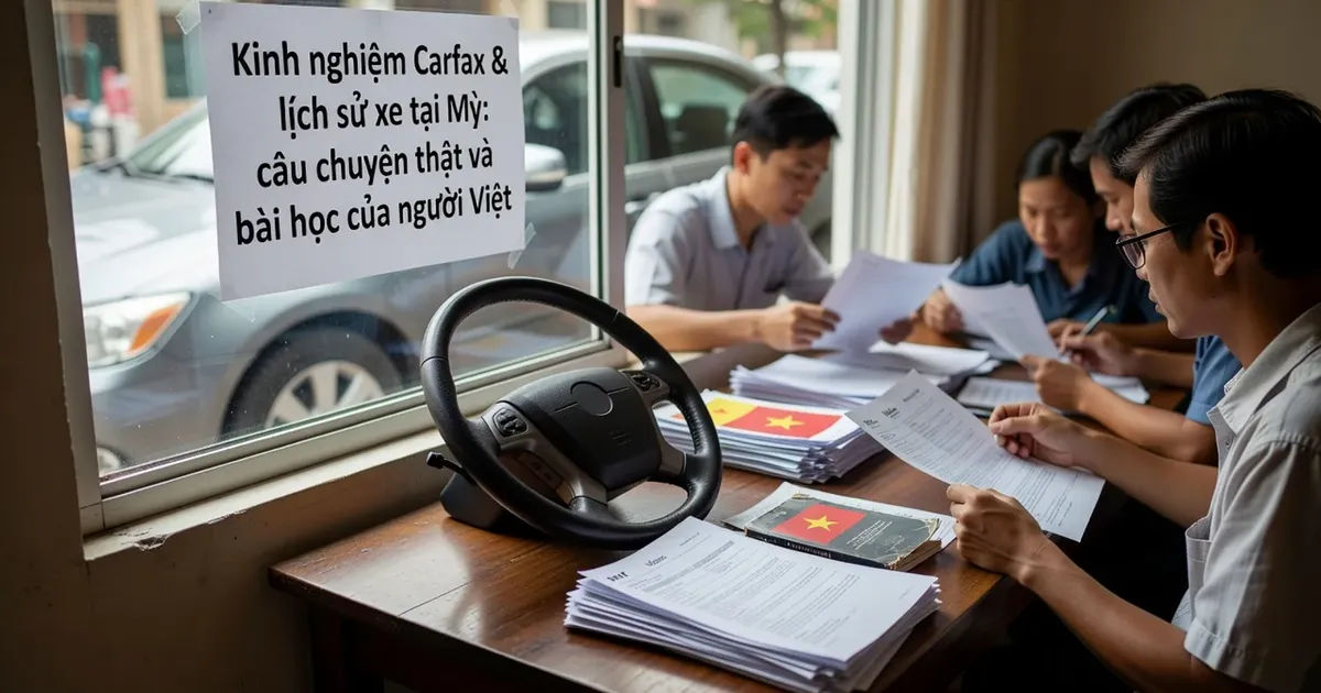 Kinh nghiệm Carfax & lịch sử xe tại Mỹ: câu chuyện thật và bài học của người Việt