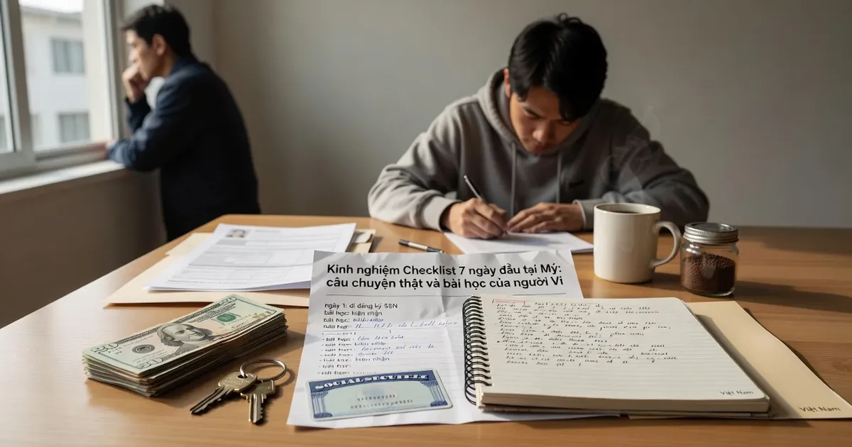 Kinh nghiệm Checklist 7 ngày đầu tại Mỹ: câu chuyện minh họa và bài học cho người Việt