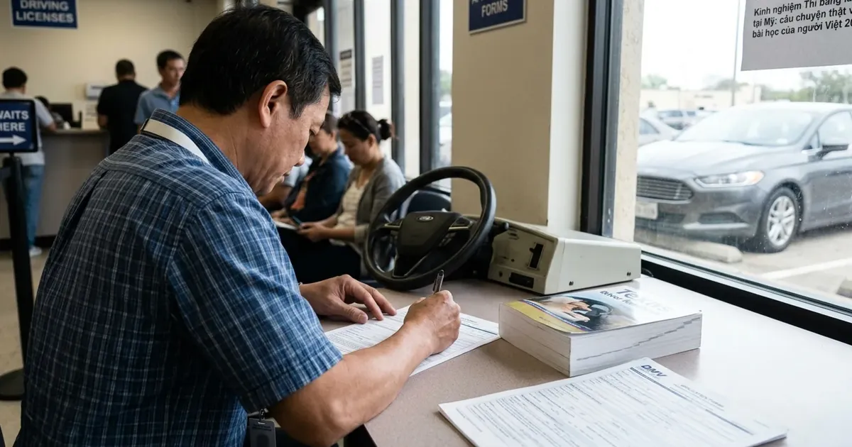Kinh nghiệm Thi bằng lái Mỹ tại Mỹ: câu chuyện thật và bài học của người Việt 2026