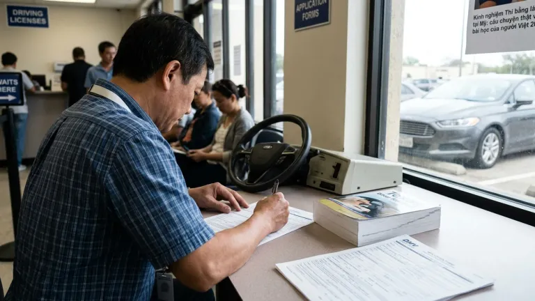 Kinh nghiệm Thi bằng lái Mỹ tại Mỹ: câu chuyện thật và bài học của người Việt 2026