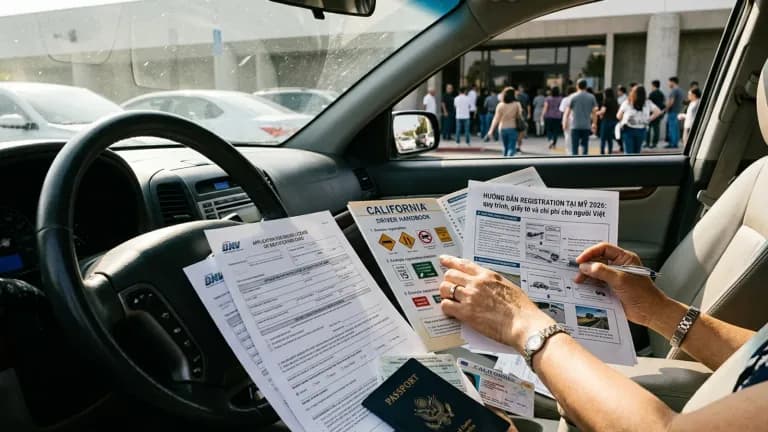 Hướng dẫn đăng ký xe (Registration) tại Mỹ 2026: quy trình, giấy tờ và chi phí
