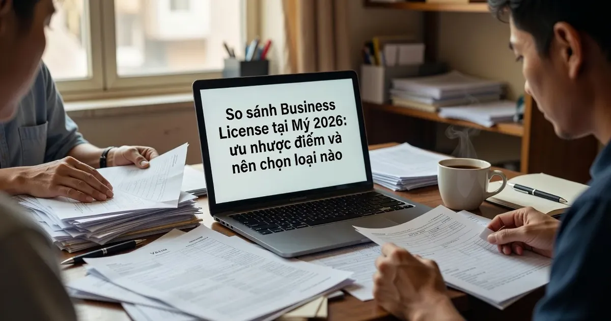 So sánh Business License tại Mỹ 2026: ưu nhược điểm và nên chọn loại nào