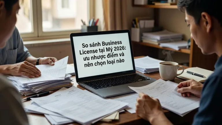 So sánh Business License tại Mỹ 2026: ưu nhược điểm và nên chọn loại nào