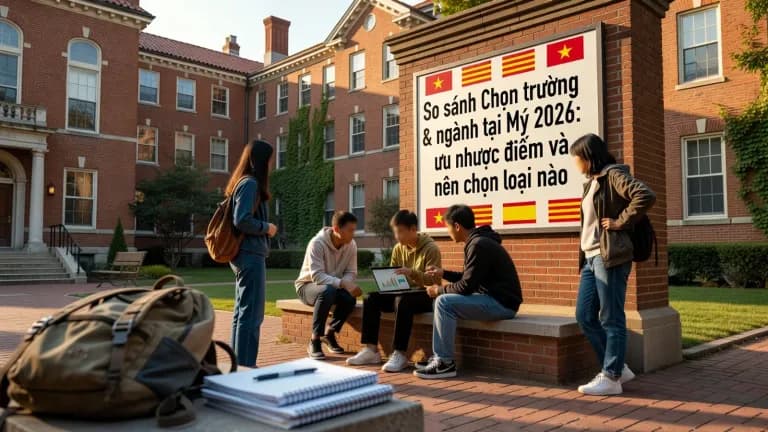 So sánh Chọn trường & ngành tại Mỹ 2026: ưu nhược điểm và nên chọn loại nào