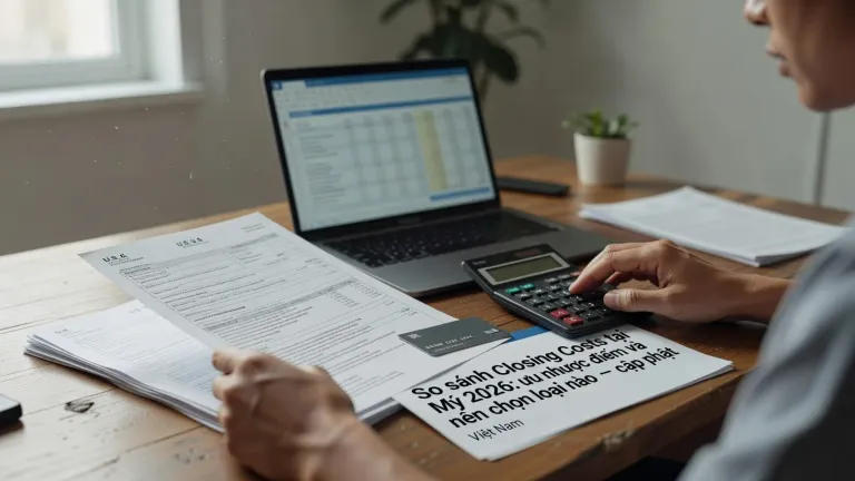 So sánh closing costs tại Mỹ 2026: nên chọn loại nào?