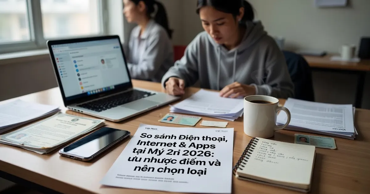 So sánh Điện thoại, Internet & Apps tại Mỹ 2026: nên chọn loại nào