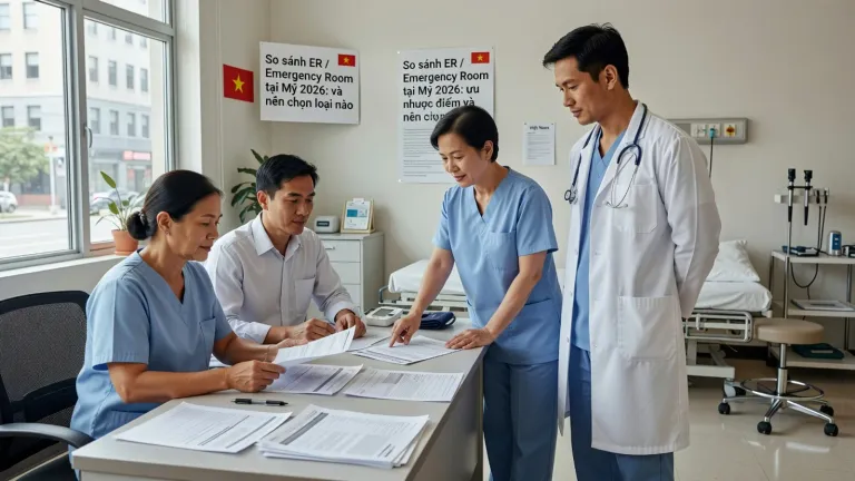 So sánh ER / Emergency Room tại Mỹ 2026: ưu nhược điểm và nên chọn loại nào