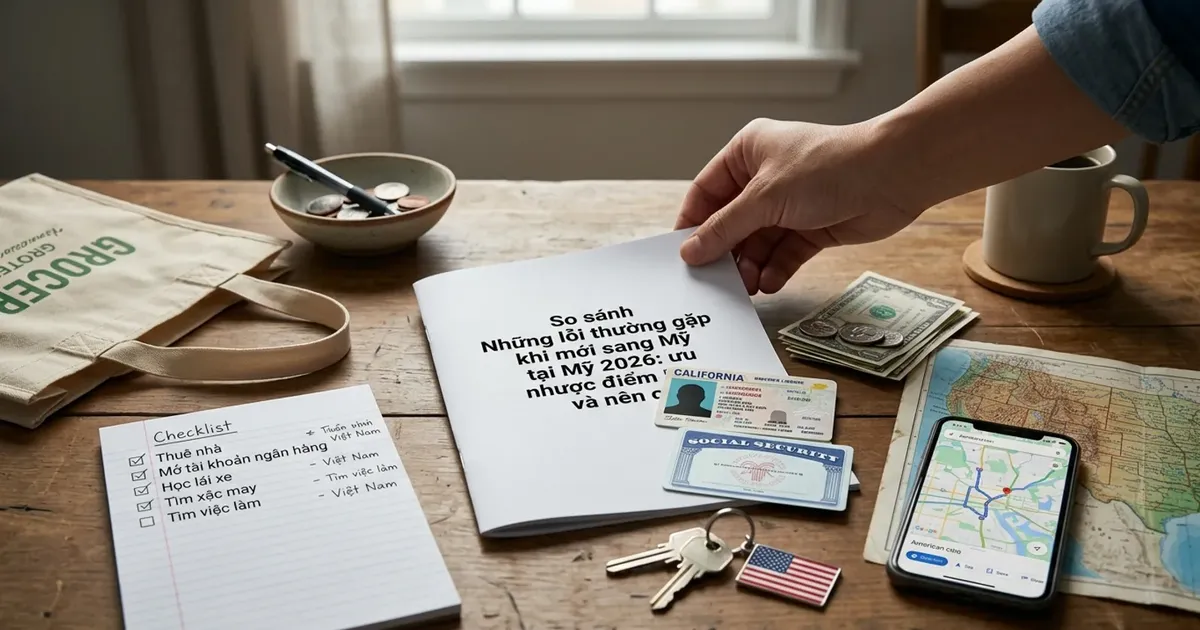 So sánh những lỗi thường gặp khi mới sang Mỹ 2026: nên ưu tiên tránh lỗi nào trước